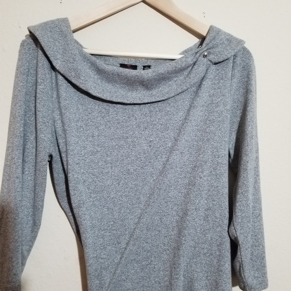 Grey Long sleeve Blouse
